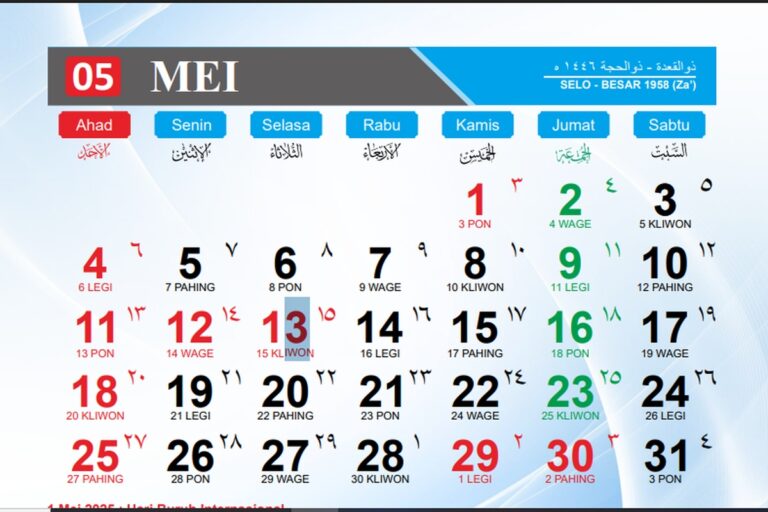 Liburan Bulan Mei 2025: Catat Tanggal untuk Hari Libur Anda
