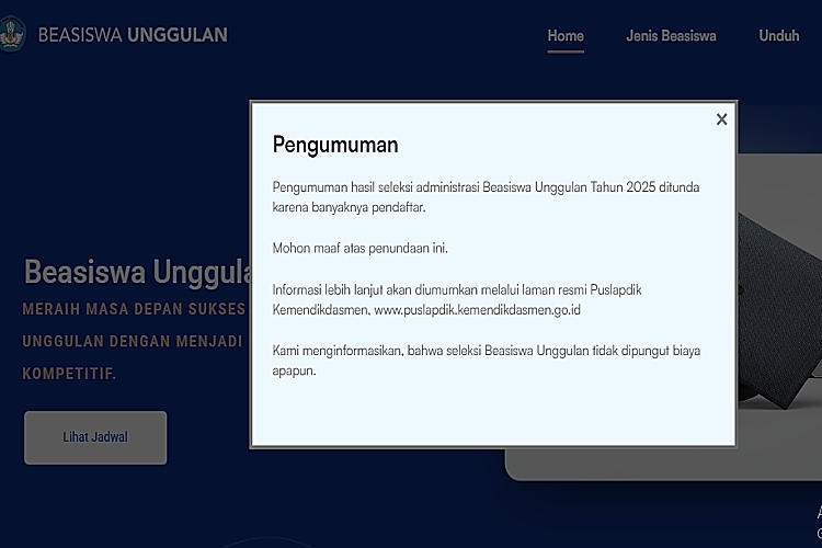Ditunda! Ini Jadwal Resmi Pengumuman Beasiswa Unggulan 2025